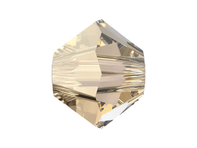 winzige Doppelkegel Perlen 5328 2,5mm Farbe: Crystal Golden 