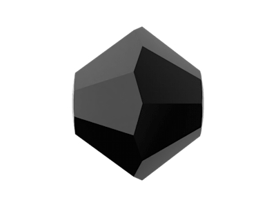 winzige Doppelkegel Perlen 5328 2,5mm Farbe: Schwarz