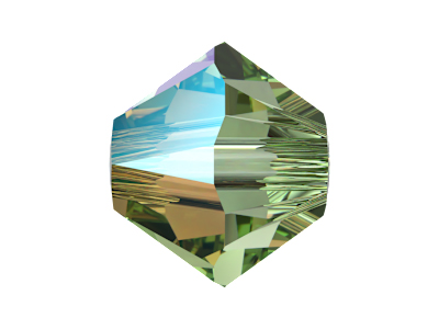 Doppelkegel Perlen 5328 6mm, Farbe: Rec. Peridot Shimmer