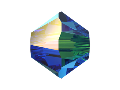 Swarovski Doppelkegel Perlen 5328 4mm Capri Blue AB