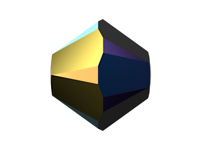 Swarovski Bicone Doppelkegel Perlen 4mm Farbe Jet AB