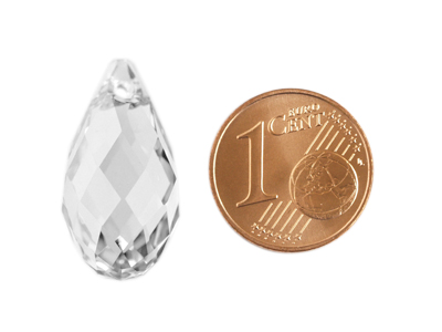 facettierte Glasperlen Tropfen 21mm