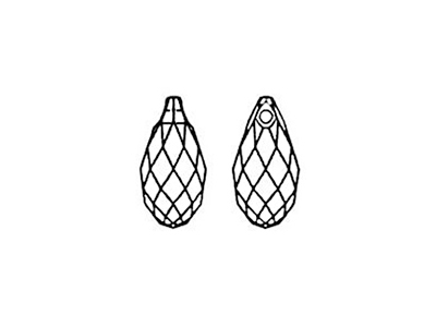 facettierte Tropfen Anhänger 6010 Farbe Recreated Dark Jonqu