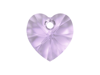 violette, facettierte Glasperlen Kristall Anhänger Herz, 10m