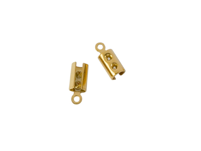 goldene Edelstahl Abschluklemmen fr 3mm Bnder