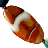 1 Strang gefärbter Achatperlen, flache Ovale ~50x25mm, bunt