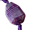 1 Strang gefärbter Achatperlen, Nuggets ~30x20mm, violett
