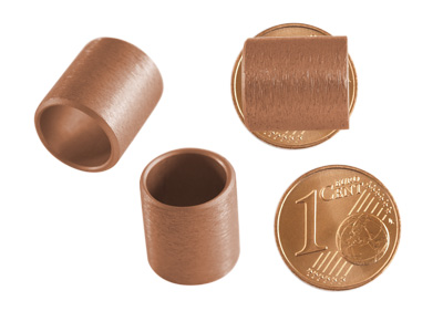 Aluminium Schmuckelemente, bronzefarbige Röhrchen mit 10mm Innendurchmesser, Bild 2
