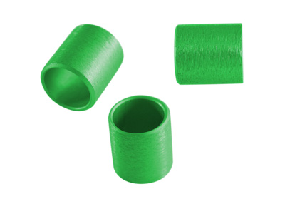 Aluminium Schmuckelemente, grüne Röhrchen mit 10mm Innendurchmesser, Bild 1