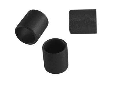 Aluminium Schmuckelemente, schwarze Röhrchen mit 10mm Innendurchmesser, Bild 1