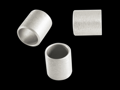 Aluminium Schmuckelemente, silberne Röhrchen mit 10mm Innendurchmesser, Bild 1