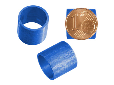 Aluminium Schmuckelemente, blaue Röhrchen mit 12mm Innendurchmesser, Bild 2