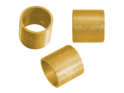 Aluminium Schmuckelemente, goldene Röhrchen mit 12mm Innendurchmesser, Bild 1
