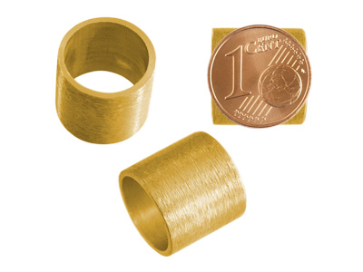 Aluminium Schmuckelemente, goldene Röhrchen mit 12mm Innendurchmesser, Bild 2