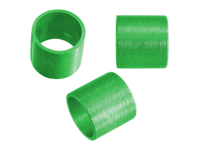 Aluminium Schmuckelemente, grüne Röhrchen mit 12mm Innendurchmesser, Bild 1