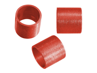 Aluminium Schmuckelemente, rote Röhrchen mit 12mm Innendurchmesser, Bild 1