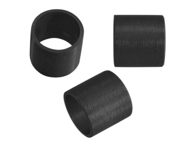 Aluminium Schmuckelemente, schwarze Röhrchen mit 12mm Innendurchmesser, Bild 1