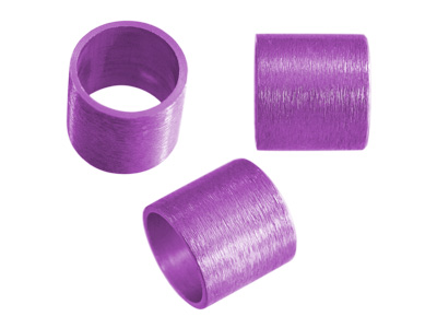 Aluminium Schmuckelemente, violette Röhrchen mit 12mm Innendurchmesser, Bild 1