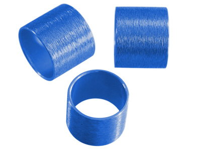 Aluminium Schmuckelemente, blaue Röhrchen mit 14mm Innendurchmesser, Bild 1