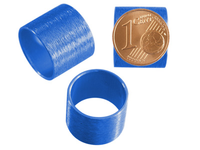 Aluminium Schmuckelemente, blaue Röhrchen mit 14mm Innendurchmesser, Bild 2