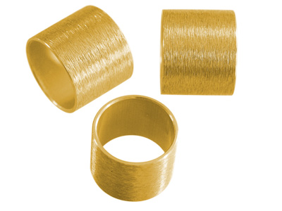 Aluminium Schmuckelemente, goldene Röhrchen mit 14mm Innendurchmesser, Bild 1