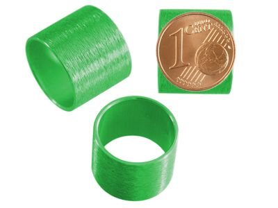 Aluminium Schmuckelemente, grüne Röhrchen mit 14mm Innendurchmesser, Bild 2