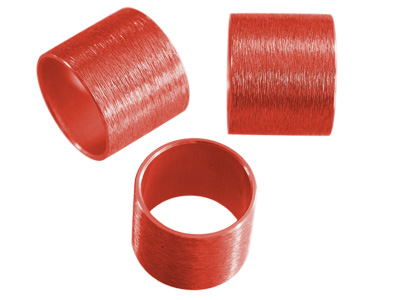 Aluminium Schmuckelemente, rote Röhrchen mit 14mm Innendurchmesser, Bild 1
