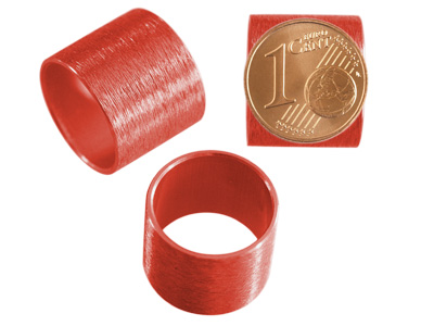 Aluminium Schmuckelemente, rote Röhrchen mit 14mm Innendurchmesser, Bild 2