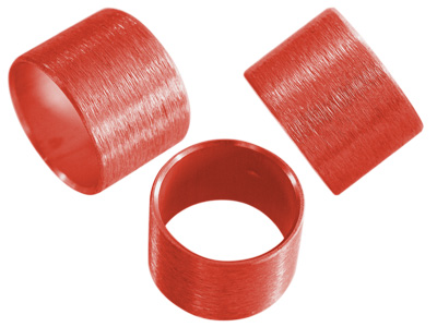 Aluminium Schmuckelemente, rote Röhrchen mit 16mm Innendurchmesser, Bild 1
