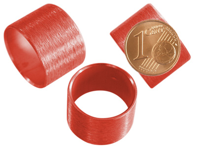 Aluminium Schmuckelemente, rote Röhrchen mit 16mm Innendurchmesser, Bild 2