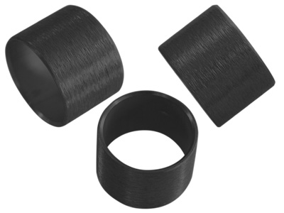Aluminium Schmuckelemente, schwarze Röhrchen mit 16mm Innendurchmesser, Bild 1