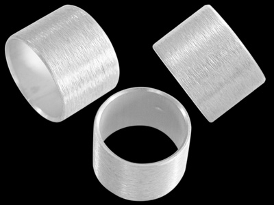 Aluminium Schmuckelemente, silberne Röhrchen mit 16mm Innendurchmesser, Bild 1