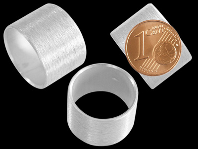 Aluminium Schmuckelemente, silberne Röhrchen mit 16mm Innendurchmesser, Bild 2