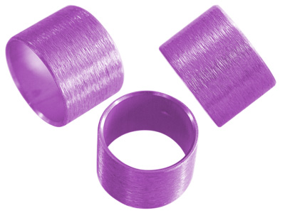 Aluminium Schmuckelemente, violette Röhrchen mit 16mm Innendurchmesser, Bild 1