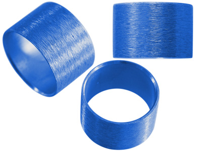 Aluminium Schmuckelemente, blaue Röhrchen mit 18mm Innendurchmesser, Bild 1