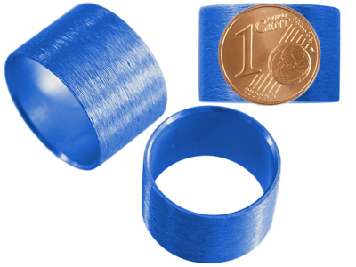 Aluminium Schmuckelemente, blaue Röhrchen mit 18mm Innendurchmesser, Bild 2