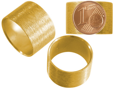 Aluminium Schmuckelemente, goldene Röhrchen mit 18mm Innendurchmesser, Bild 2