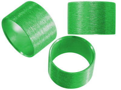 Aluminium Schmuckelemente, grüne Röhrchen mit 18mm Innendurchmesser, Bild 1