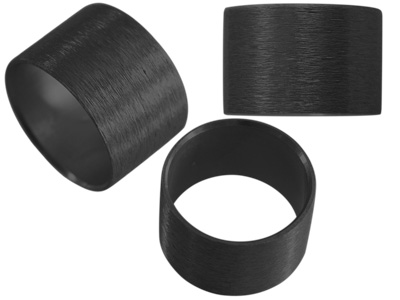 Aluminium Schmuckelemente, schwarze Röhrchen mit 18mm Innendurchmesser, Bild 1