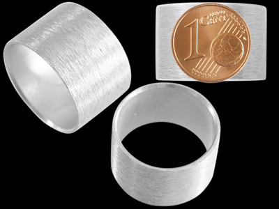 Aluminium Schmuckelemente, silber Röhrchen mit 18mm Innendurchmesser, Bild 2