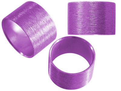 Aluminium Schmuckelemente, violette Röhrchen mit 18mm Innendurchmesser, Bild 1