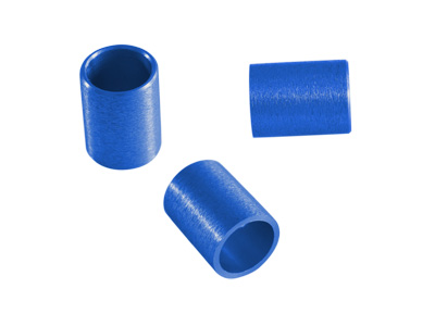 Aluminium Schmuckelemente, blaue Röhrchen mit 8mm Innendurchmesser, Bild 1