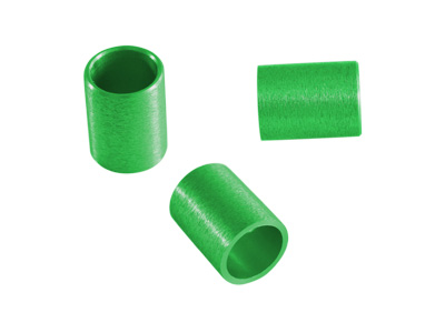 Aluminium Schmuckelemente, grüne Röhrchen mit 8mm Innendurchmesser, Bild 1