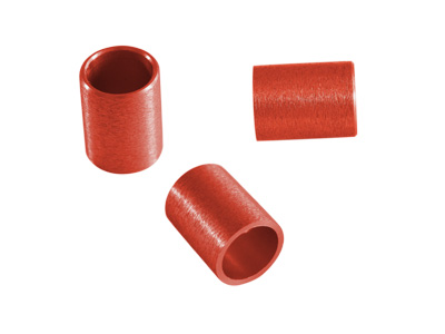 Aluminium Schmuckelemente, rote Röhrchen mit 8mm Innendurchmesser, Bild 1