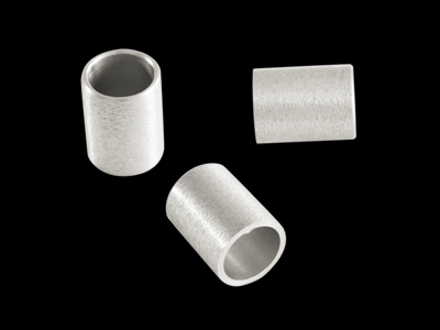 Aluminium Schmuckelemente, silberne Röhrchen mit 8mm Innendurchmesser, Bild 1