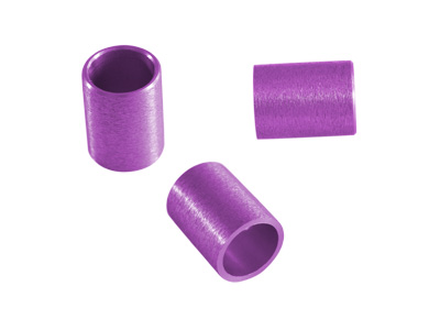 Aluminium Schmuckelemente, violette Röhrchen mit 8mm Innendurchmesser, Bild 1