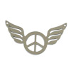 1 Stk. Edelstahl Anhänger Peace-Zeichen 27x15mm