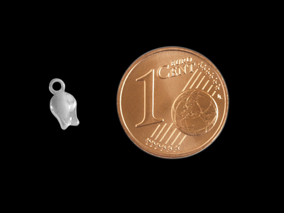 Mini-Charm mit Größenvergleich