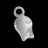 1 Pkg. (20 Stk.) Mini Charms, Blumen ~7x4mm, silberfarbig