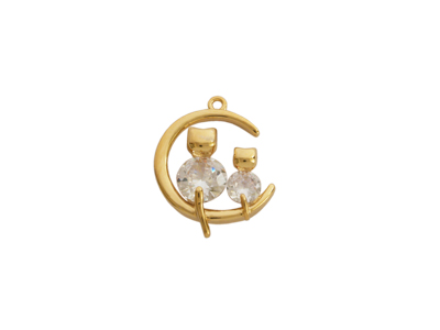 goldener kleiner Katzenanhänger